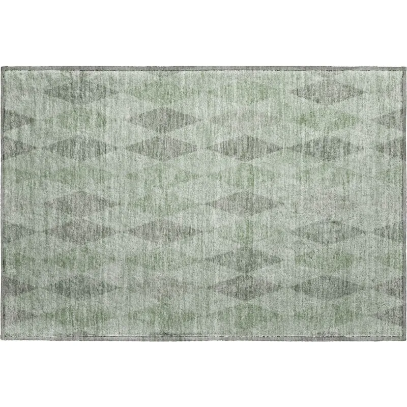 Luxury Washable Indoor/Outdoor The Reserve Fern 1\'8\" x 2\'6\" Rug