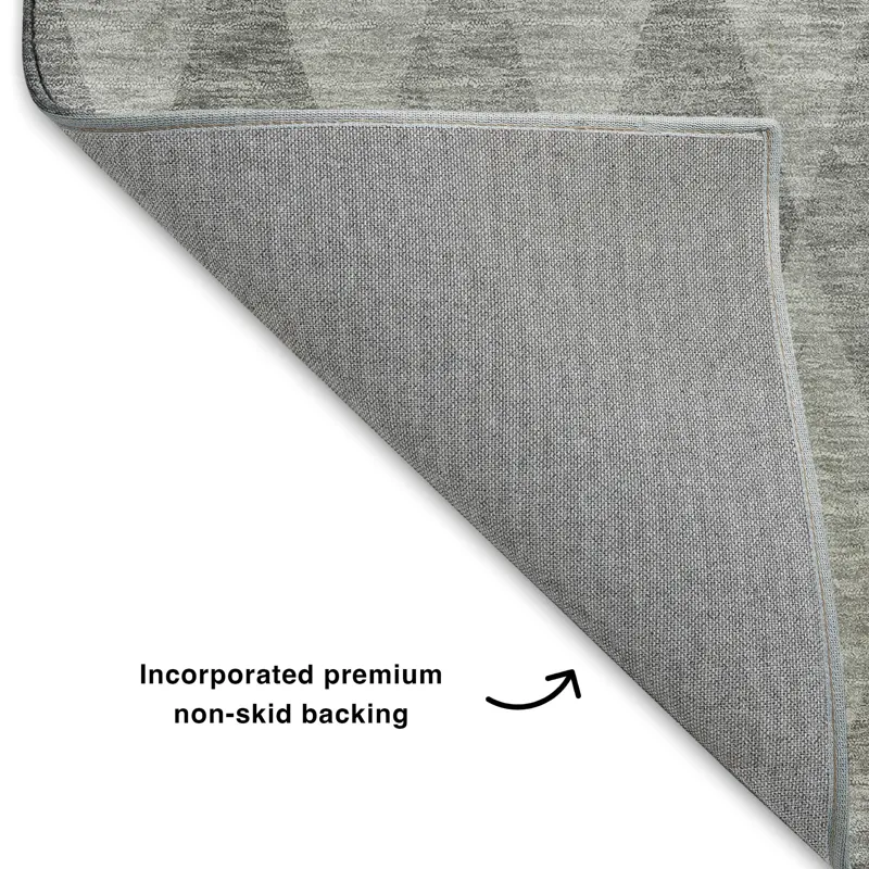 Luxury Washable Indoor/Outdoor The Reserve Gray 2\'6\" x 3\'10\" Rug