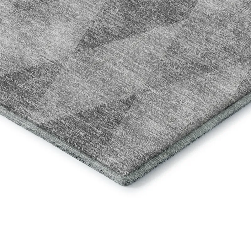 Luxury Washable Indoor/Outdoor The Reserve Gray 2\'6\" x 3\'10\" Rug