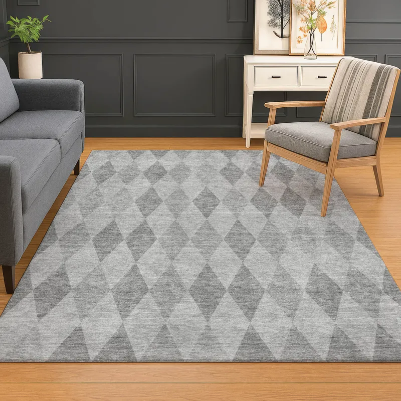 Luxury Washable Indoor/Outdoor The Reserve Gray 2\'6\" x 3\'10\" Rug