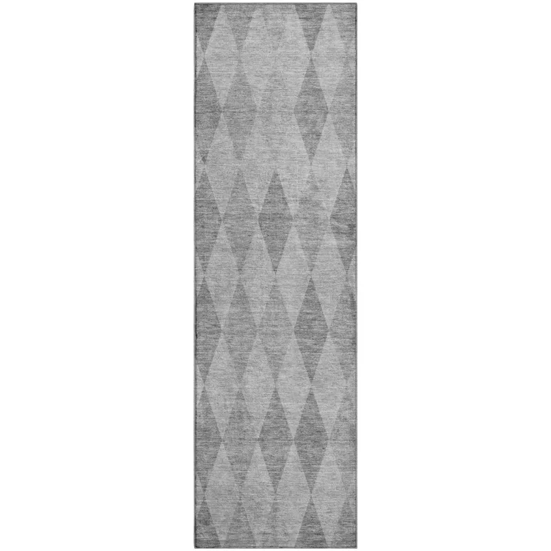 Luxury Washable Indoor/Outdoor The Reserve Gray 2\'3\" x 7\'6\" Runner Rug