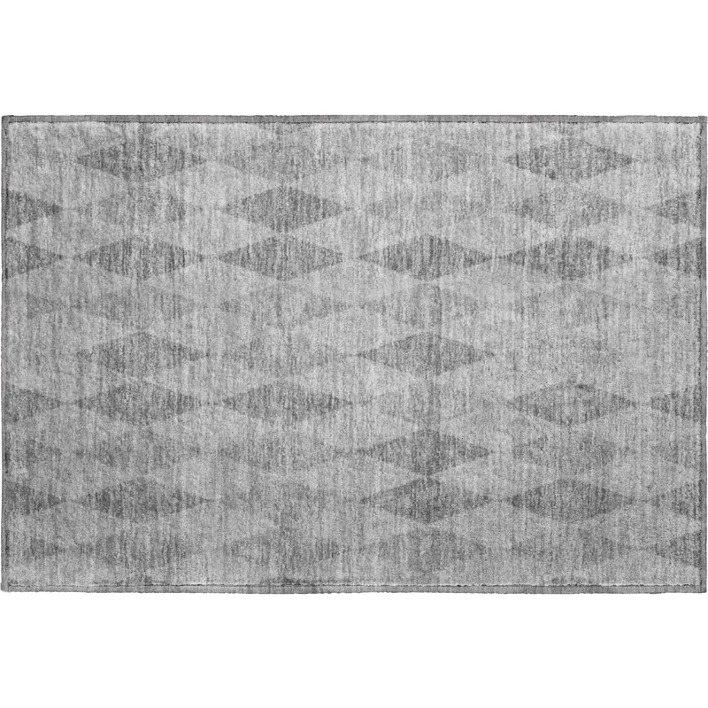 Luxury Washable Indoor/Outdoor The Reserve Gray 1\'8\" x 2\'6\" Rug