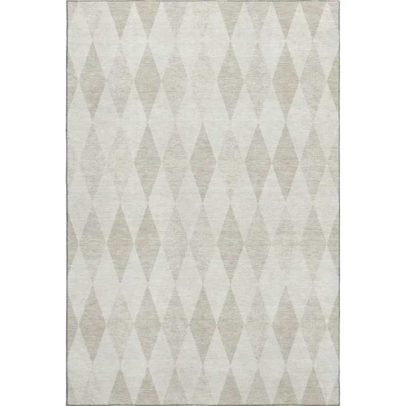 Luxury Washable Indoor/Outdoor The Reserve Ivory 3\' x 5\' Rug