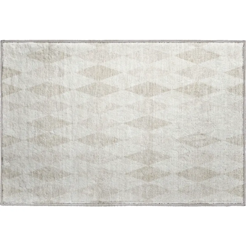 Luxury Washable Indoor/Outdoor The Reserve Ivory 1\'8\" x 2\'6\" Rug
