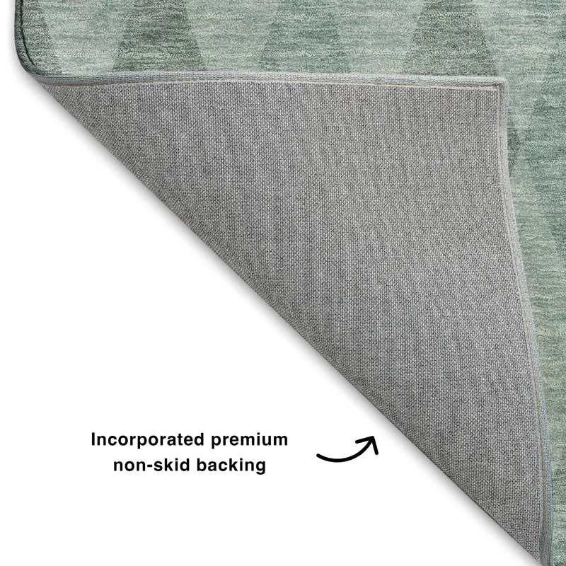 Luxury Washable Indoor/Outdoor The Reserve Teal 1\'8\" x 2\'6\" Rug