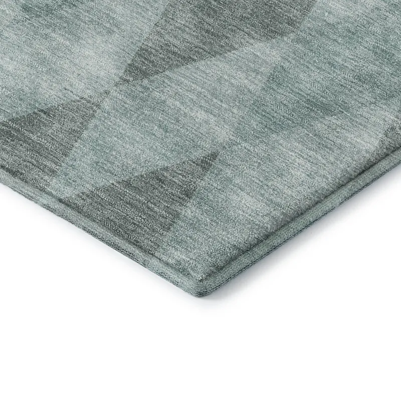 Luxury Washable Indoor/Outdoor The Reserve Teal 1\'8\" x 2\'6\" Rug