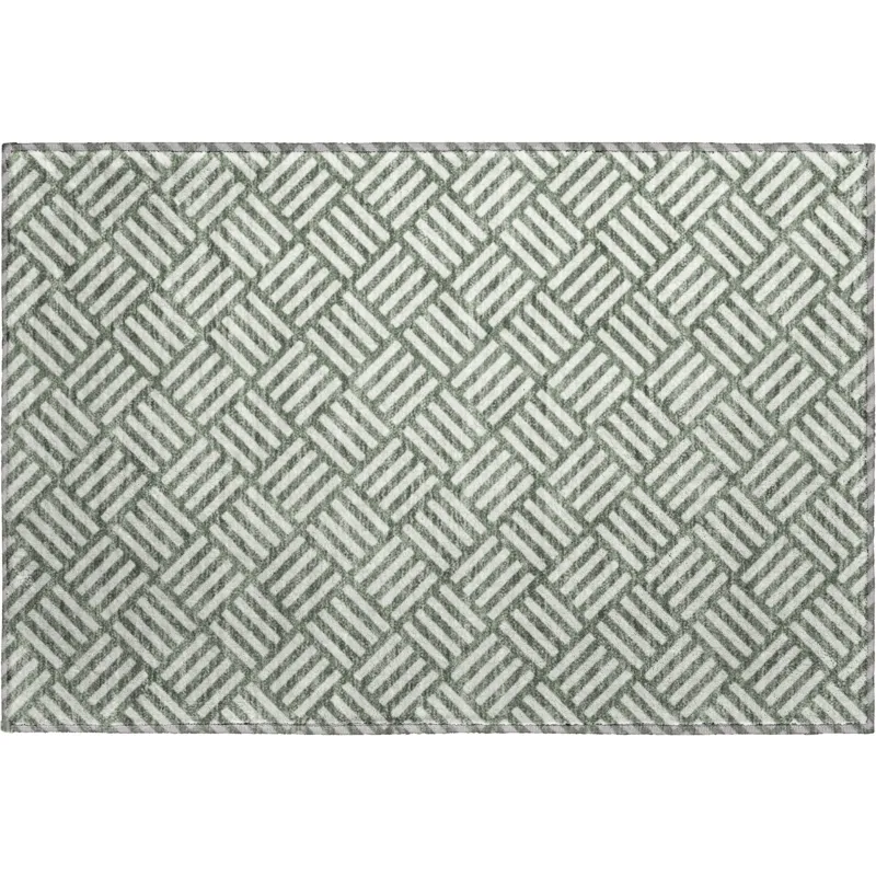 Luxury Washable Indoor/Outdoor The Reserve Basil 1\'8\" x 2\'6\" Rug