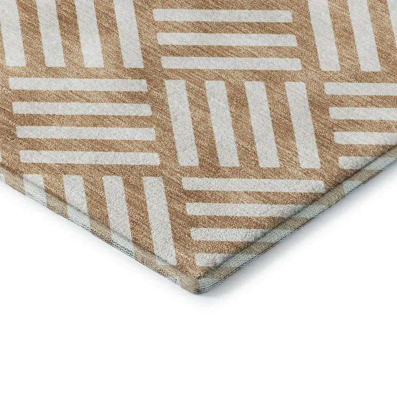 Luxury Washable Indoor/Outdoor The Reserve Copper 5\' x 7\'6\" Rug