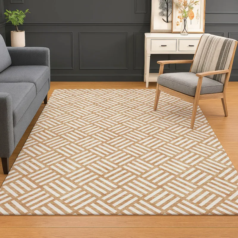 Luxury Washable Indoor/Outdoor The Reserve Copper 5\' x 7\'6\" Rug