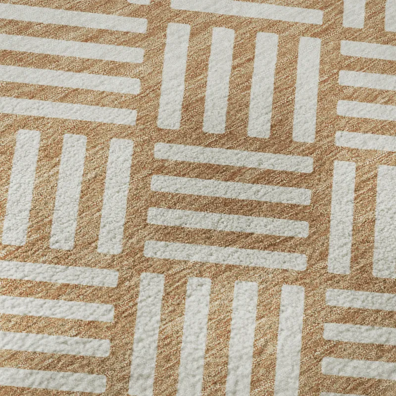 Luxury Washable Indoor/Outdoor The Reserve Copper 5\' x 7\'6\" Rug