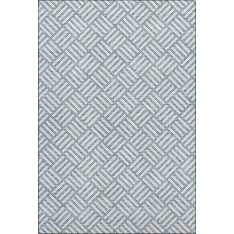 Luxury Washable Indoor/Outdoor The Reserve Denim 2\'6\" x 3\'10\" Rug