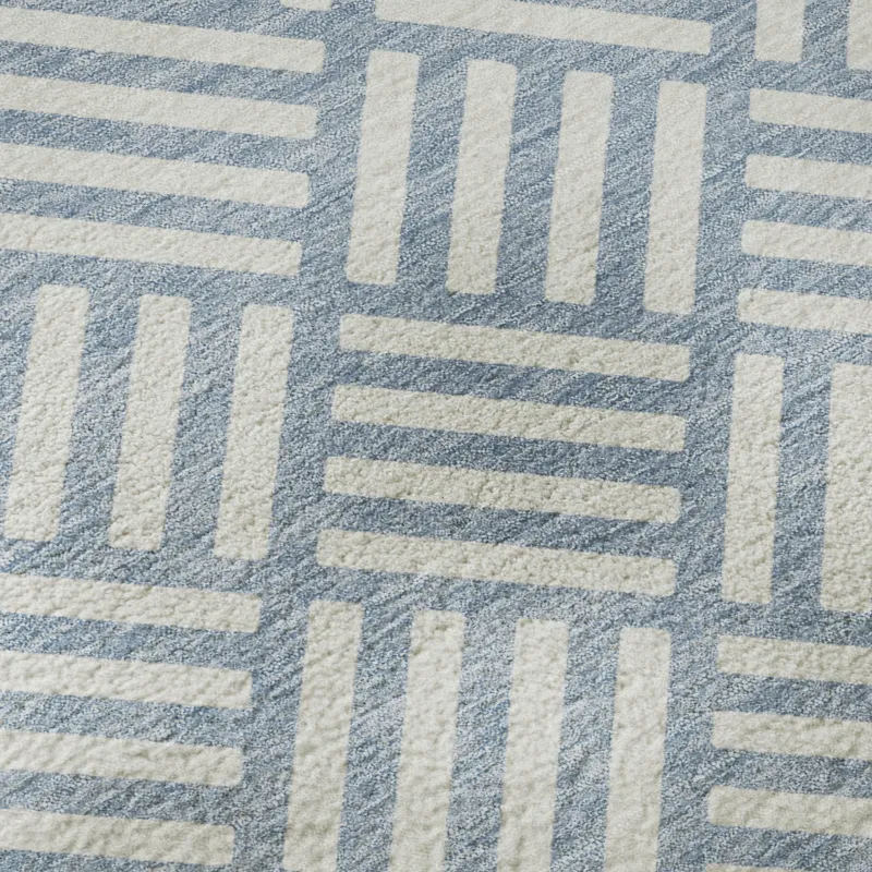Luxury Washable Indoor/Outdoor The Reserve Denim 1\'8\" x 2\'6\" Rug