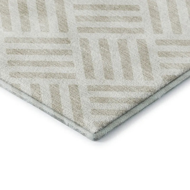 Luxury Washable Indoor/Outdoor The Reserve Ivory 9\' x 12\' Rug