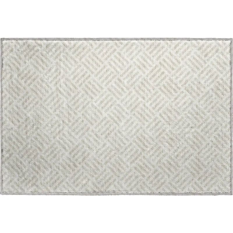 Luxury Washable Indoor/Outdoor The Reserve Ivory 1\'8\" x 2\'6\" Rug