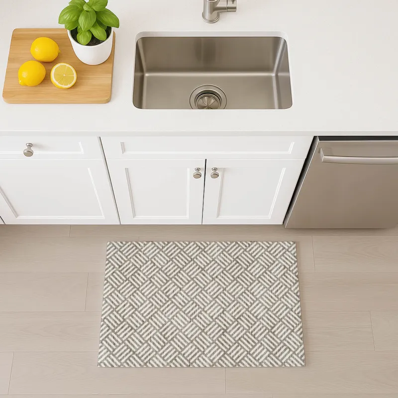 Luxury Washable Indoor/Outdoor The Reserve Taupe 1\'8\" x 2\'6\" Rug