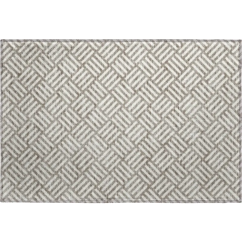 Luxury Washable Indoor/Outdoor The Reserve Taupe 1\'8\" x 2\'6\" Rug