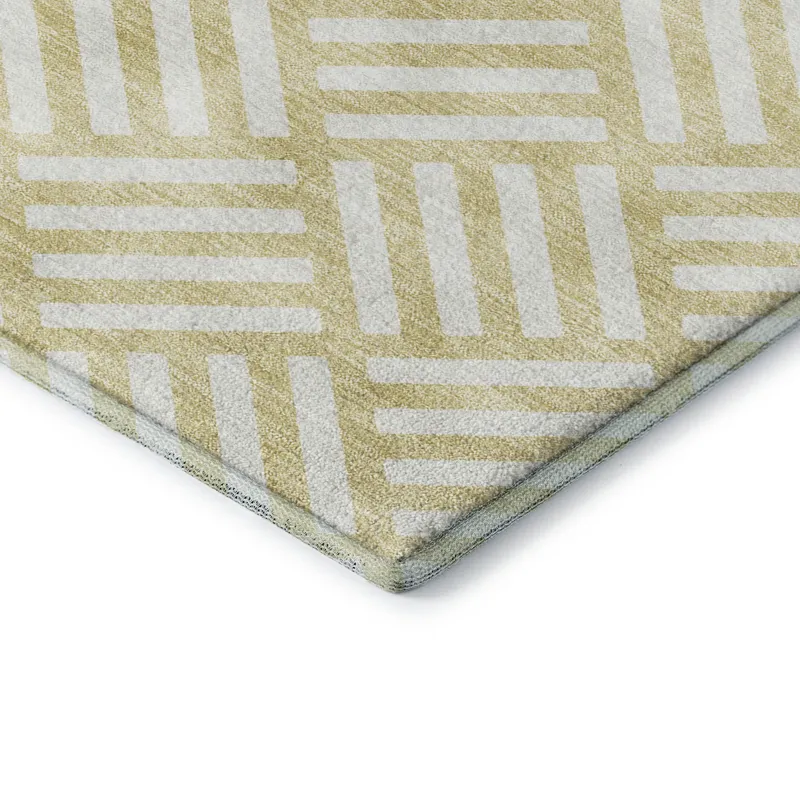 Luxury Washable Indoor/Outdoor The Reserve Wheat 2\'6\" x 3\'10\" Rug
