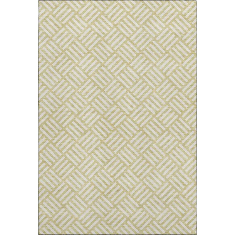 Luxury Washable Indoor/Outdoor The Reserve Wheat 2\'6\" x 3\'10\" Rug