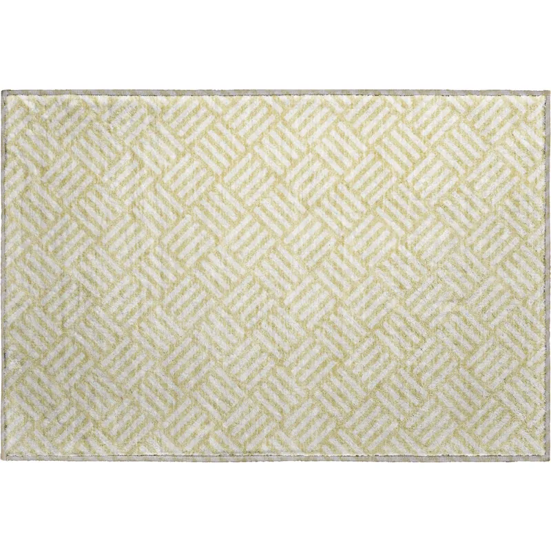 Luxury Washable Indoor/Outdoor The Reserve Wheat 1\'8\" x 2\'6\" Rug