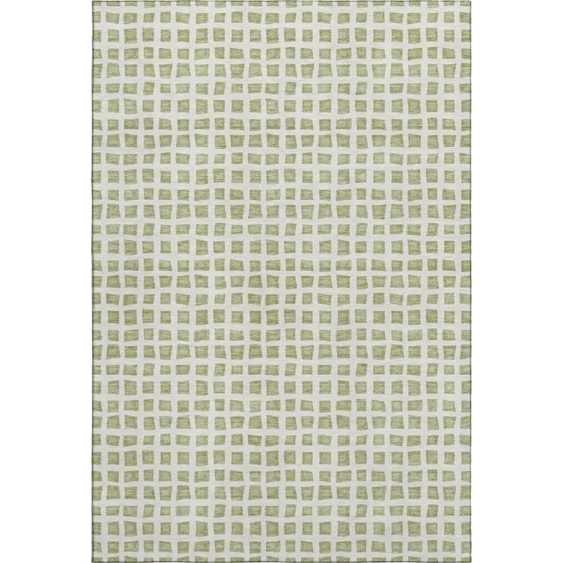 Luxury Washable Indoor/Outdoor The Reserve Aloe 3\' x 5\' Rug