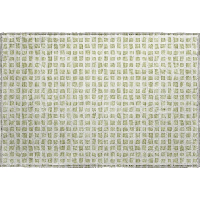 Luxury Washable Indoor/Outdoor The Reserve Aloe 1\'8\" x 2\'6\" Rug