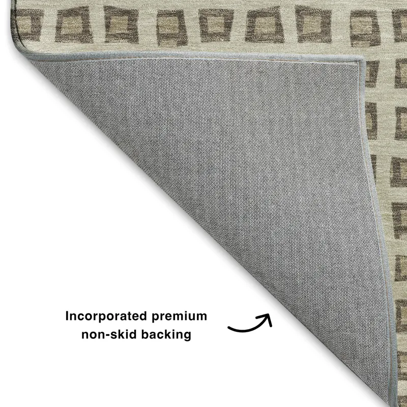 Luxury Washable Indoor/Outdoor The Reserve Brown 9\' x 12\' Rug