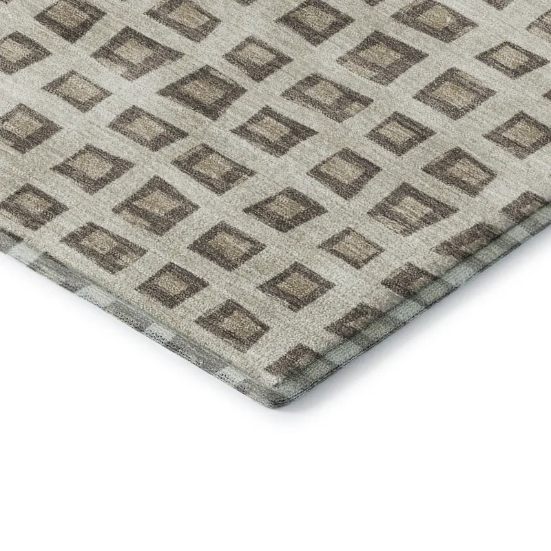 Luxury Washable Indoor/Outdoor The Reserve Brown 9\' x 12\' Rug