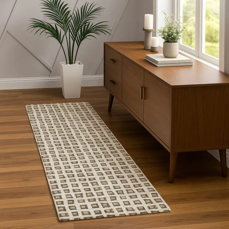 Luxury Washable Indoor/Outdoor The Reserve Brown 2\'3\" x 7\'6\" Runner Rug