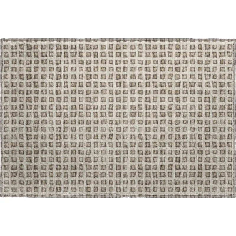 Luxury Washable Indoor/Outdoor The Reserve Brown 1\'8\" x 2\'6\" Rug