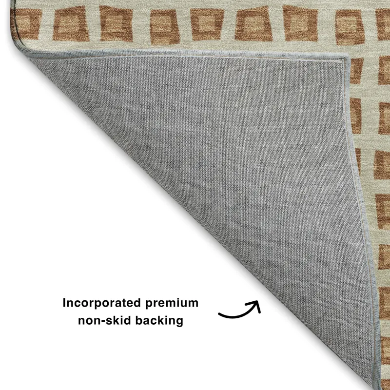 Luxury Washable Indoor/Outdoor The Reserve Copper 10\' x 14\' Rug