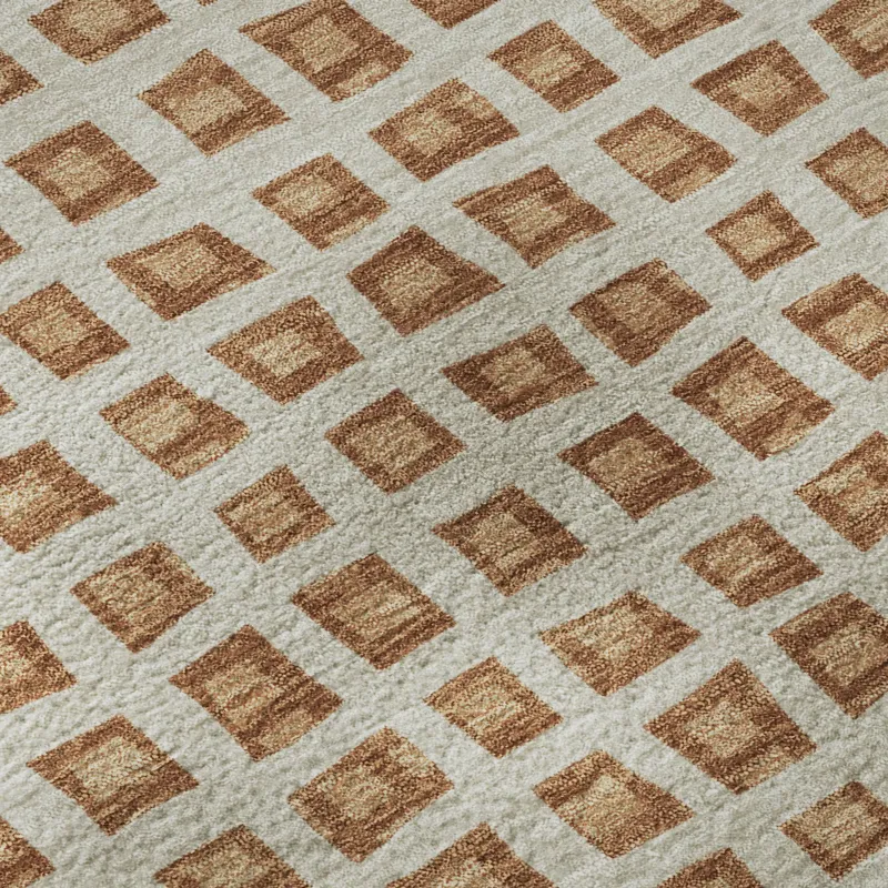 Luxury Washable Indoor/Outdoor The Reserve Copper 10\' x 14\' Rug