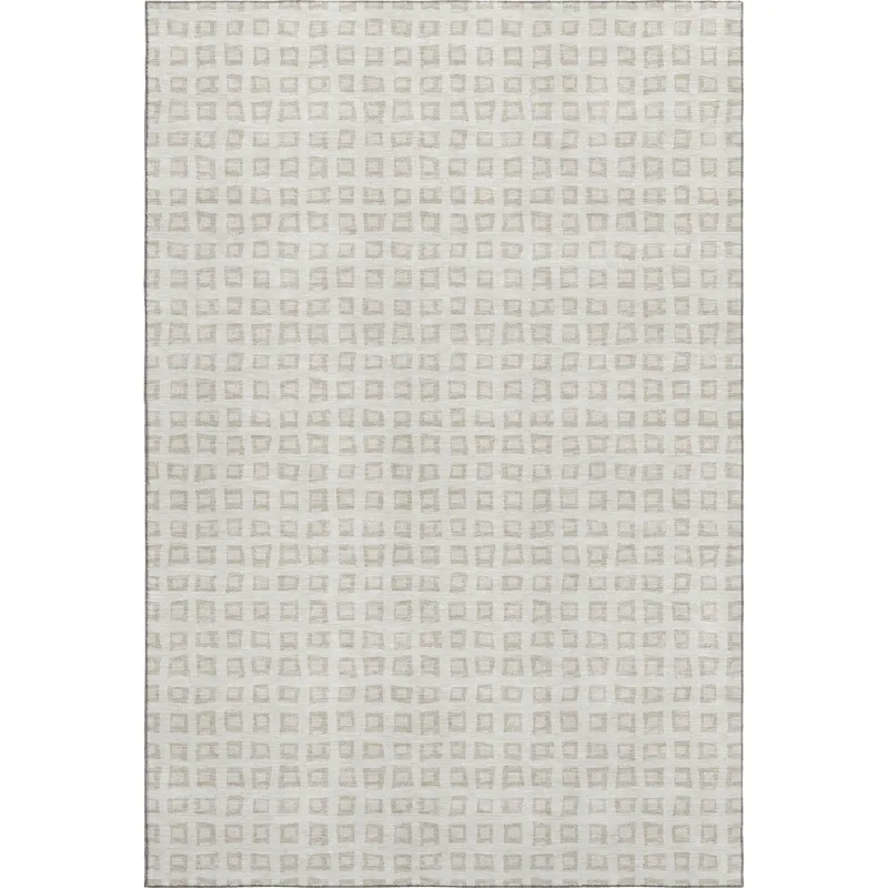 Luxury Washable Indoor/Outdoor The Reserve Ivory 9\' x 12\' Rug