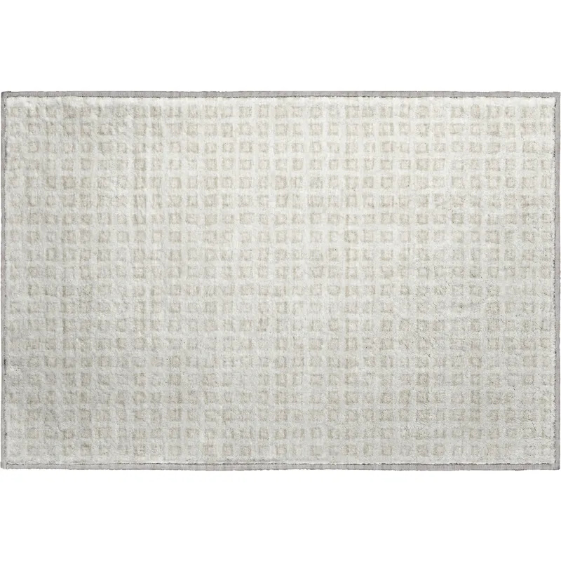 Luxury Washable Indoor/Outdoor The Reserve Ivory 1\'8\" x 2\'6\" Rug