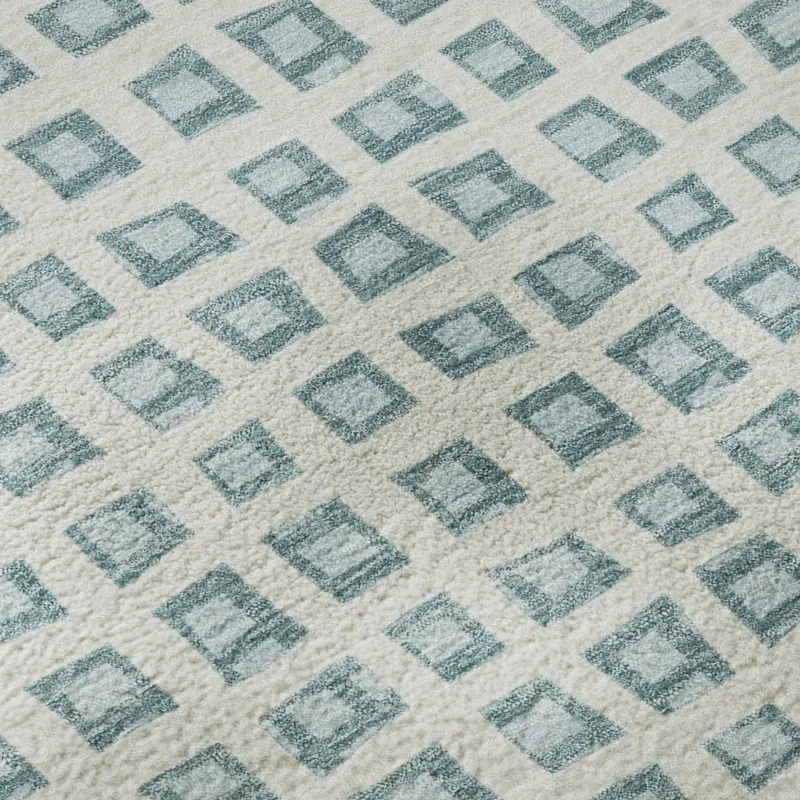 Luxury Washable Indoor/Outdoor The Reserve Teal 2\'3\" x 7\'6\" Runner Rug