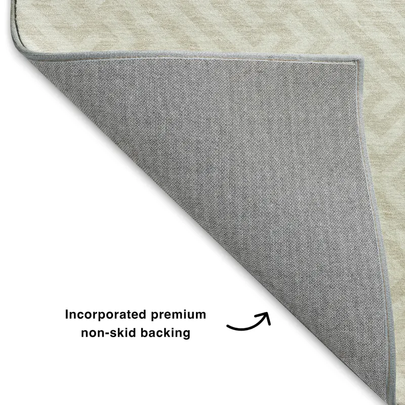 Luxury Washable Indoor/Outdoor The Reserve Beige 9\' x 12\' Rug