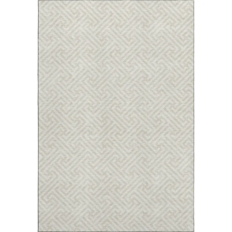 Luxury Washable Indoor/Outdoor The Reserve Beige 9\' x 12\' Rug