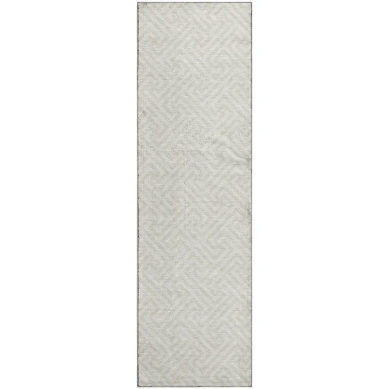 Luxury Washable Indoor/Outdoor The Reserve Beige 2\'3\" x 7\'6\" Runner Rug