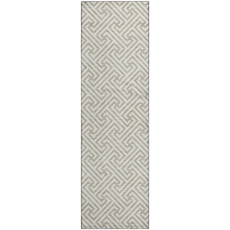 Luxury Washable Indoor/Outdoor The Reserve Flax 2\'3\" x 7\'6\" Runner Rug