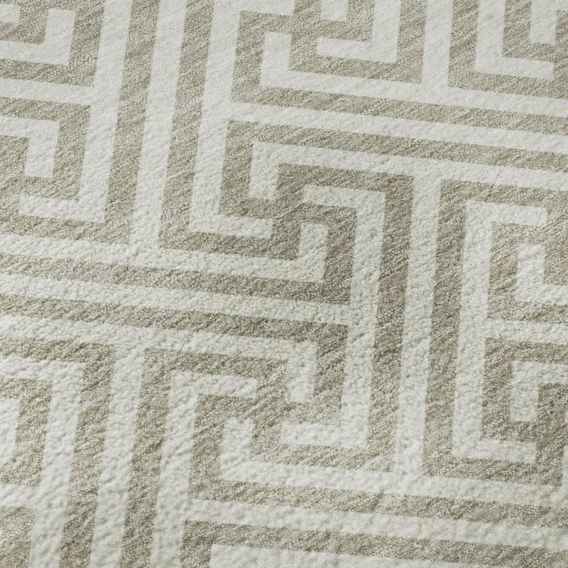 Luxury Washable Indoor/Outdoor The Reserve Flax 8\' x 10\' Rug