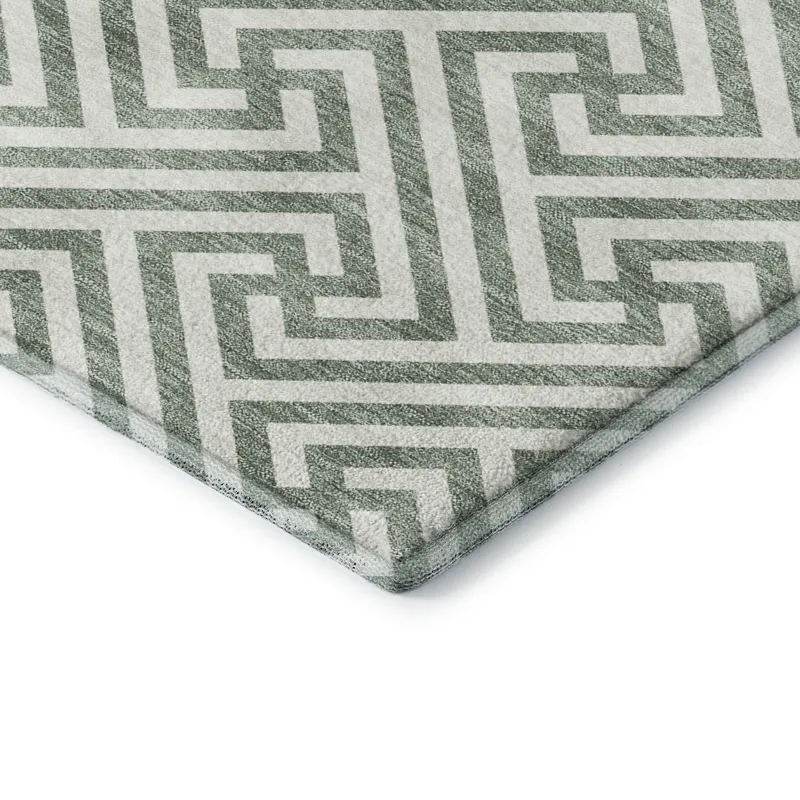 Luxury Washable Indoor/Outdoor The Reserve Sage 2\'3\" x 7\'6\" Runner Rug