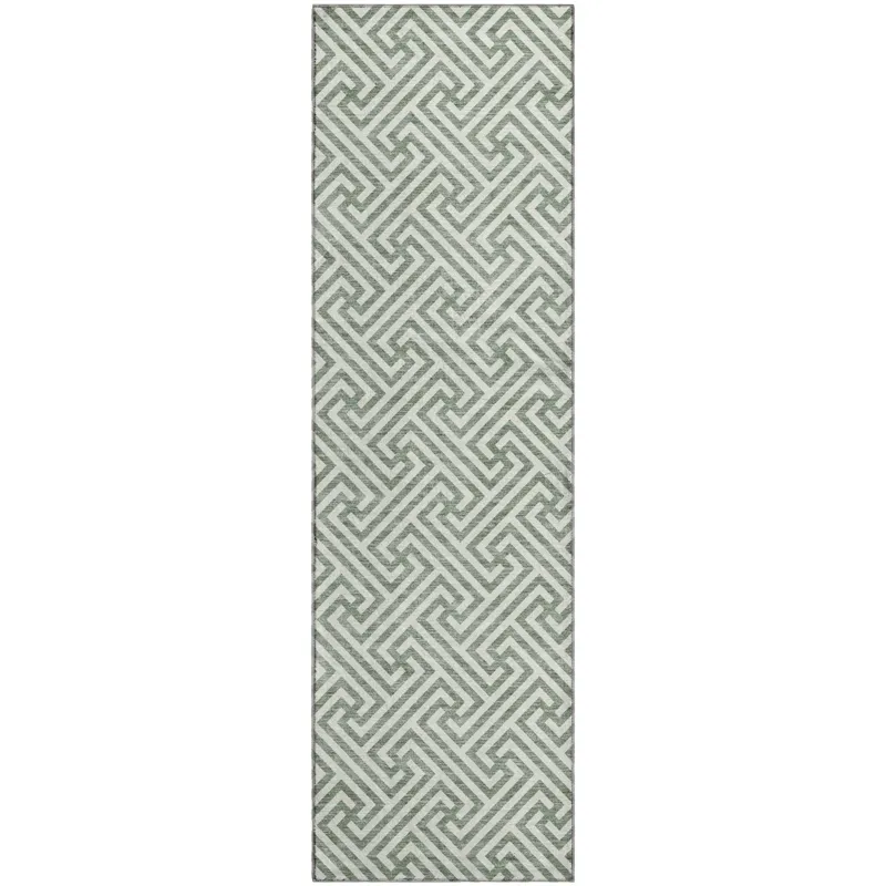 Luxury Washable Indoor/Outdoor The Reserve Sage 2\'3\" x 7\'6\" Runner Rug