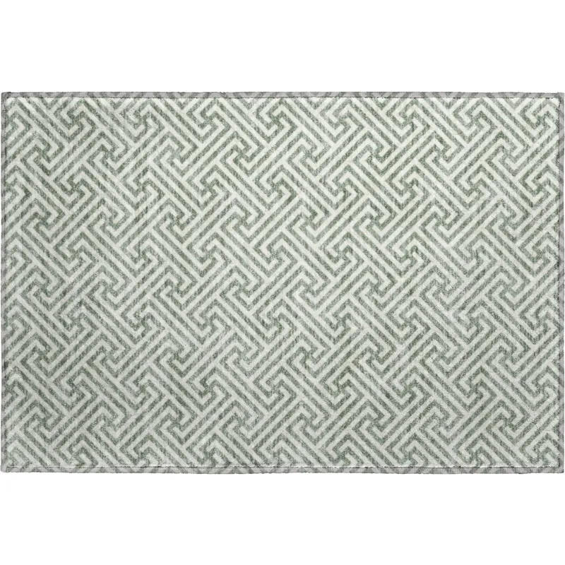 Luxury Washable Indoor/Outdoor The Reserve Sage 1\'8\" x 2\'6\" Rug