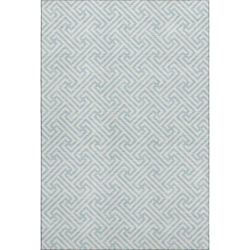 Luxury Washable Indoor/Outdoor The Reserve Sky 2\'6\" x 3\'10\" Rug