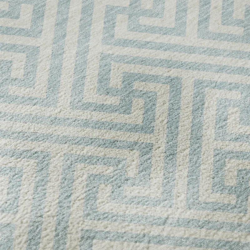 Luxury Washable Indoor/Outdoor The Reserve Sky 1\'8\" x 2\'6\" Rug