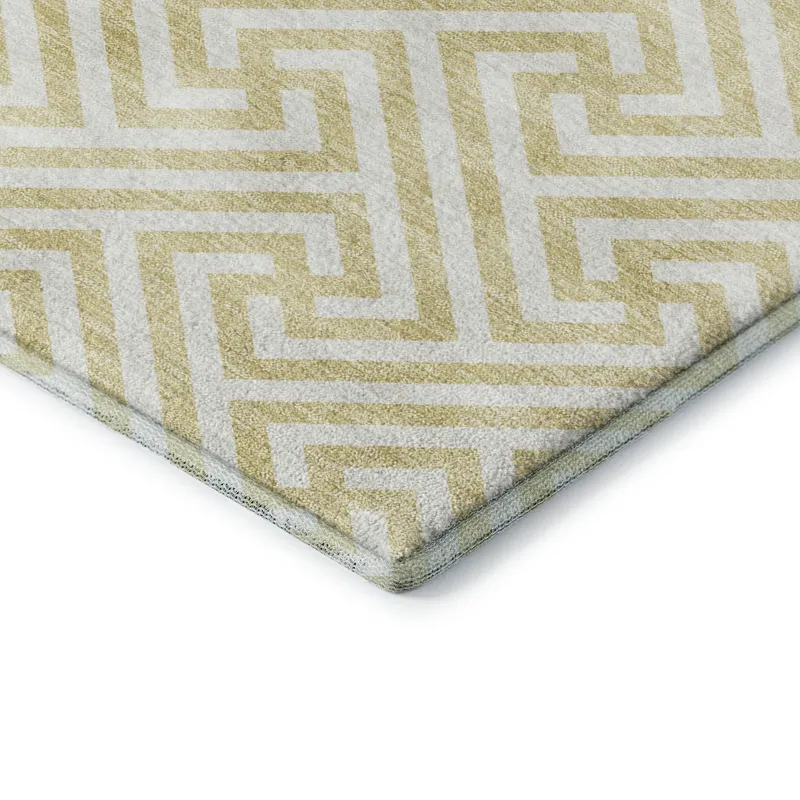 Luxury Washable Indoor/Outdoor The Reserve Wheat 3\' x 5\' Rug