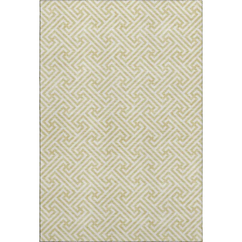 Luxury Washable Indoor/Outdoor The Reserve Wheat 3\' x 5\' Rug