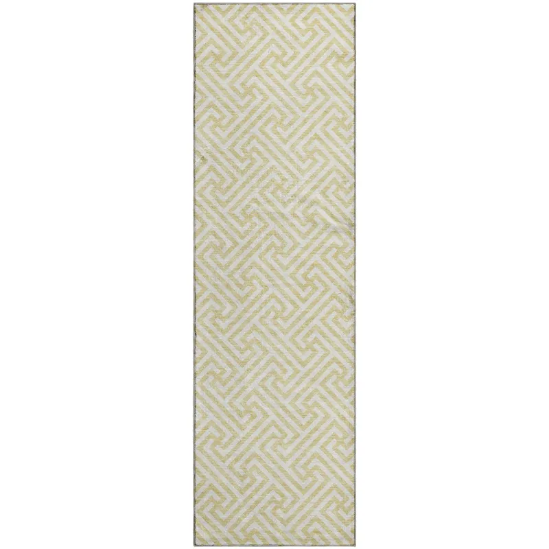 Luxury Washable Indoor/Outdoor The Reserve Wheat 2\'3\" x 7\'6\" Runner Rug