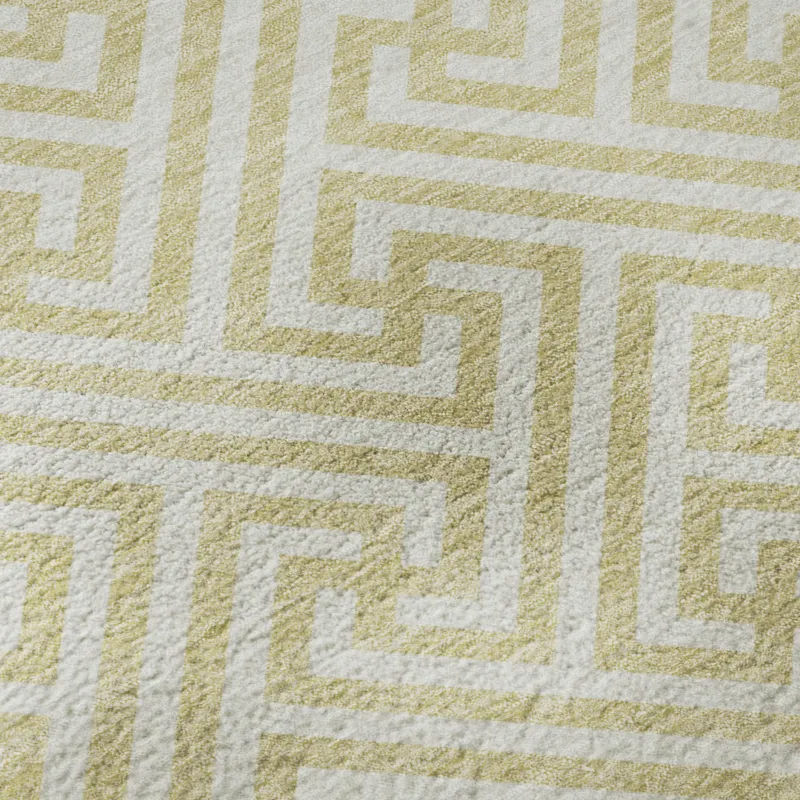 Luxury Washable Indoor/Outdoor The Reserve Wheat 3\' x 5\' Rug