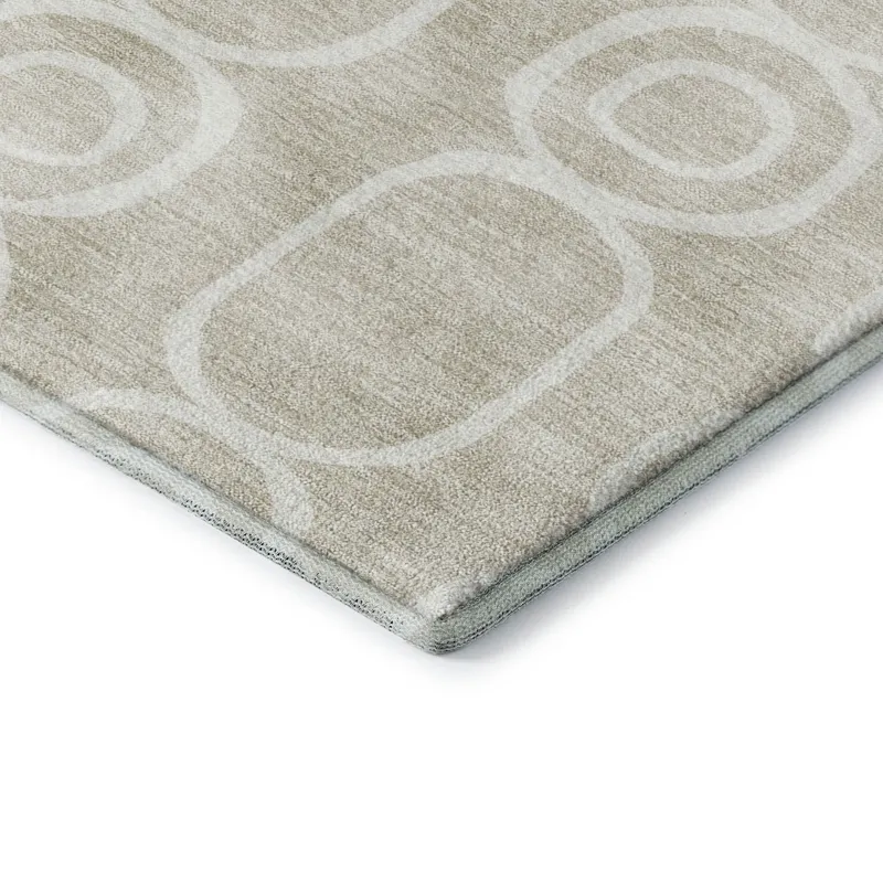 Luxury Washable Indoor/Outdoor The Reserve Beige 5\' x 7\'6\" Rug