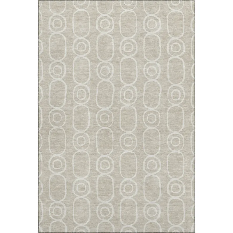 Luxury Washable Indoor/Outdoor The Reserve Beige 5\' x 7\'6\" Rug